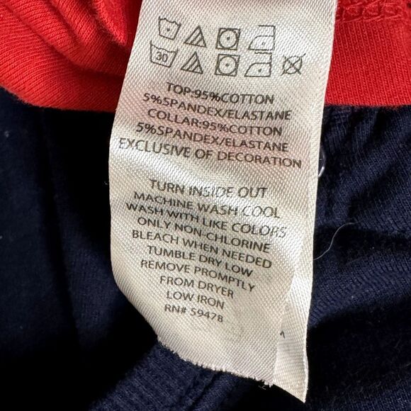 Tommy Bahama Tie Dye Romper Baby Infant Red White Blue 6 9 Month bv - Picture 4 of 4